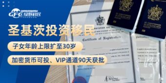 圣基茨投资入籍计划调整：子女年龄上限扩至30岁、加密货币可投、VIP通道90天获批